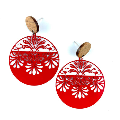 Filigree Lacey Round Drops - 3 Colours