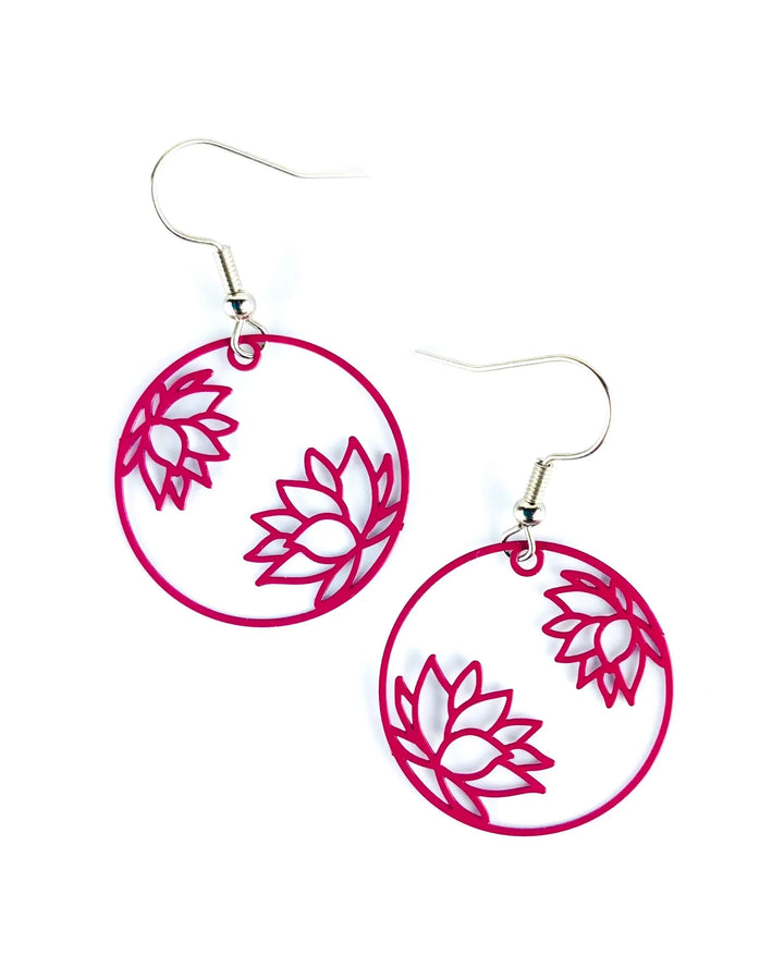 Filigree Lotus Flower Drops - 4 Colours Sunbaked Lizard Jewellery &amp; Gifts