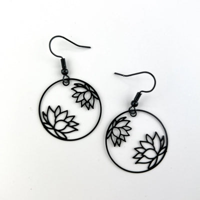 Filigree Lotus Flower Drops - 4 Colours
