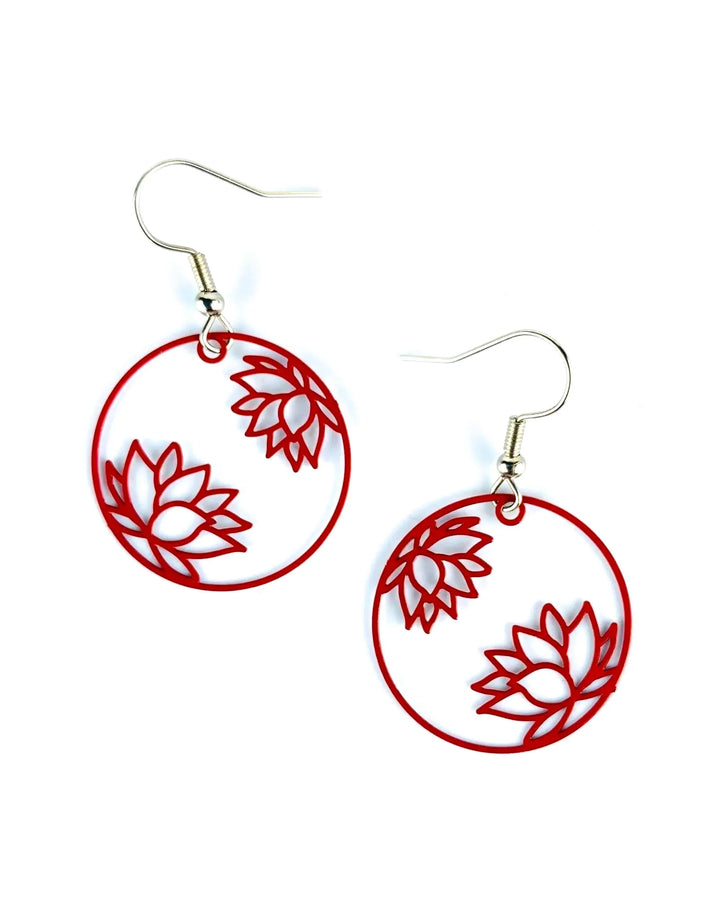 Filigree Lotus Flower Drops - 4 Colours Sunbaked Lizard Jewellery &amp; Gifts