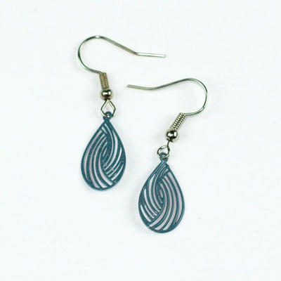 Filigree Teardrop Drops - 4 Colours