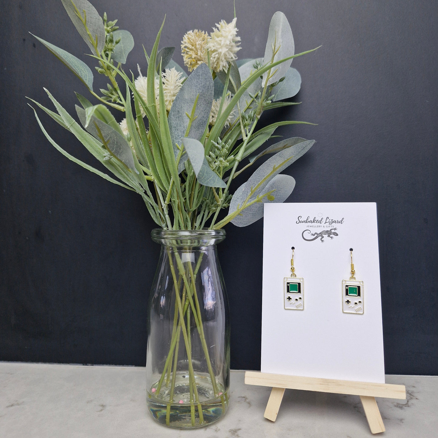 Gameboy Earrings Sunbaked Lizard Jewellery & Gifts