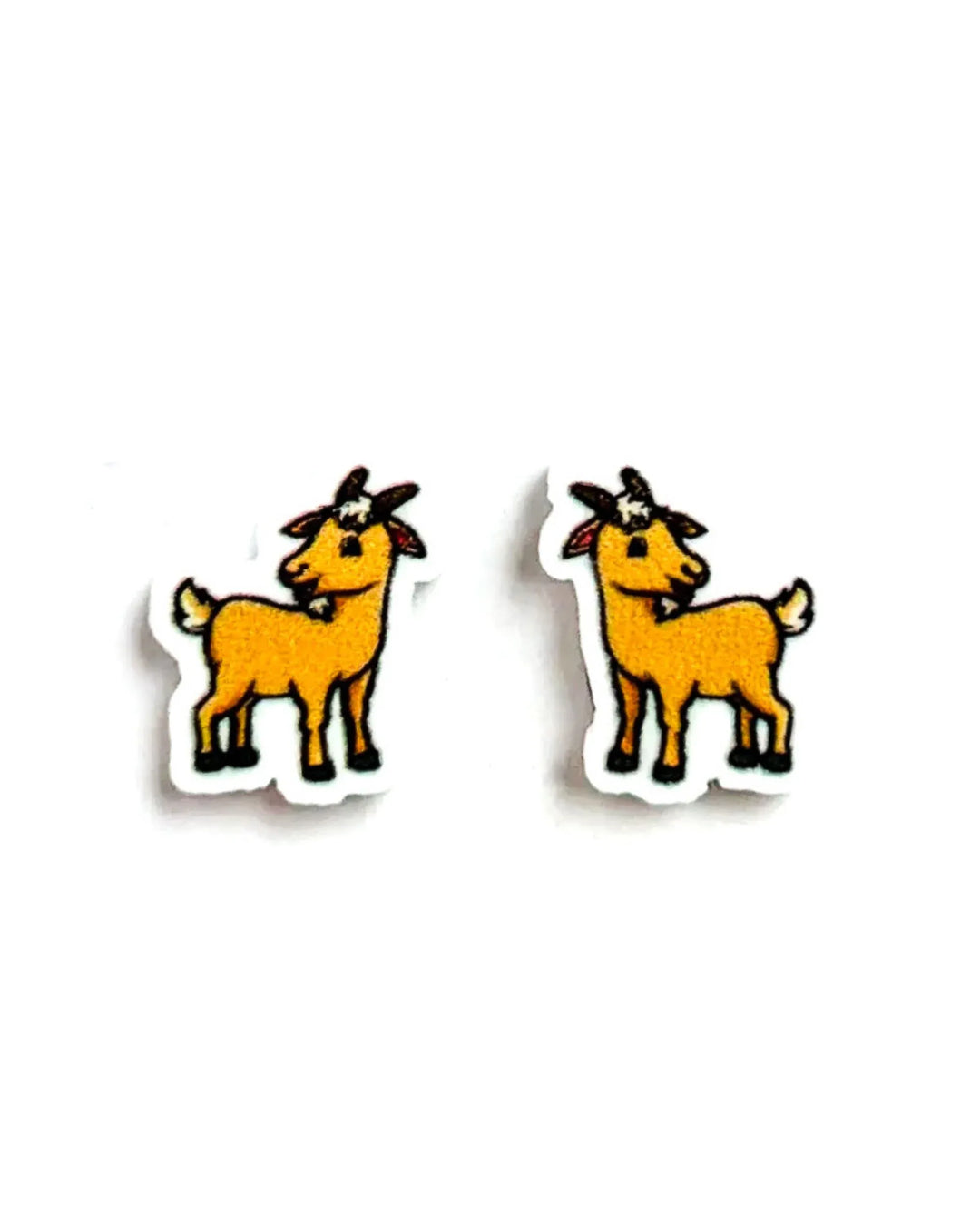 Garry the Goat Stud Earrings Sunbaked Lizard Jewellery & Gifts