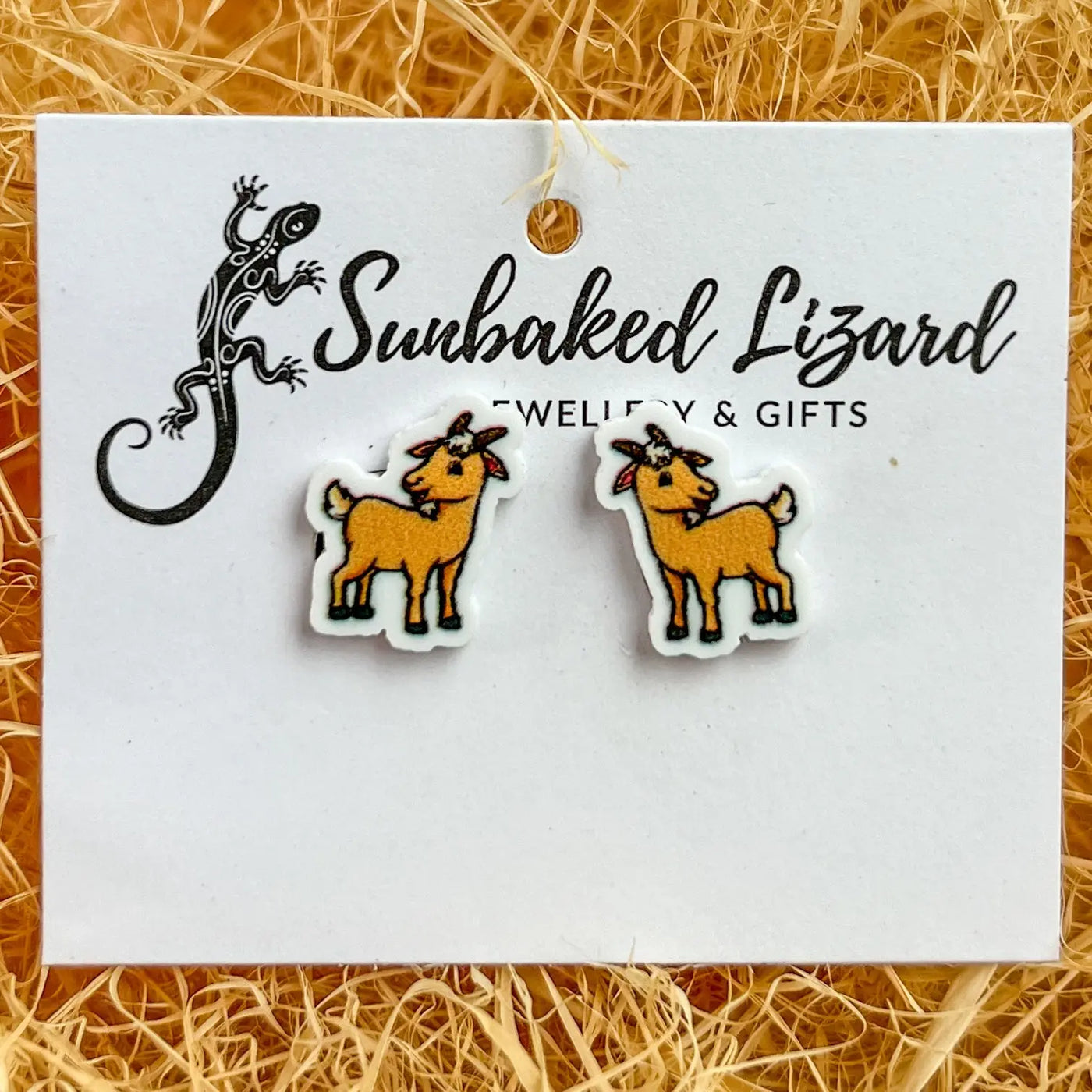 Garry the Goat Stud Earrings