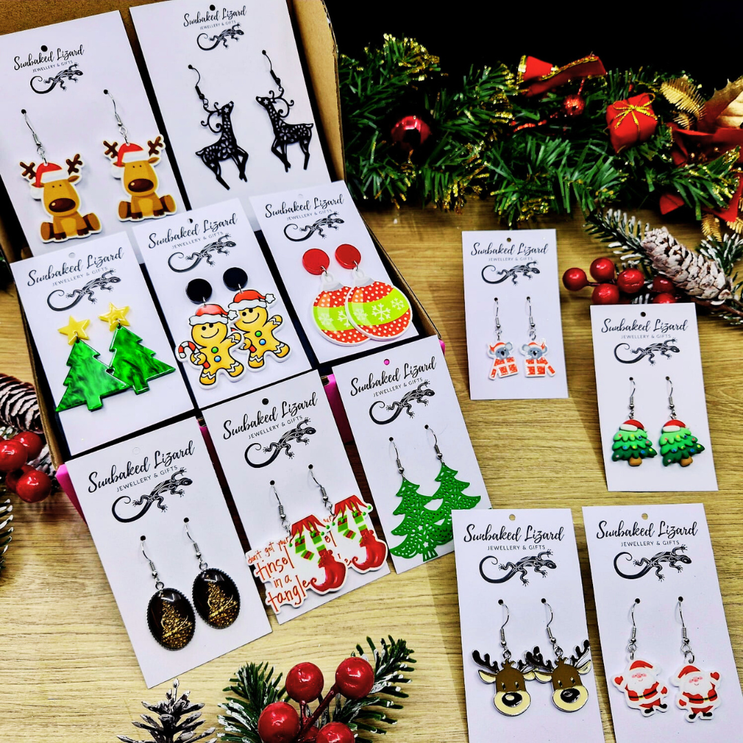 Gift Box - 12 Days of Christmas Dangles Sunbaked Lizard Jewellery & Gifts