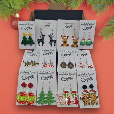 Gift Box - 12 Days of Christmas Dangles Sunbaked Lizard Jewellery & Gifts
