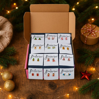 Gift Box - 12 Days of Christmas Studs Sunbaked Lizard Jewellery & Gifts