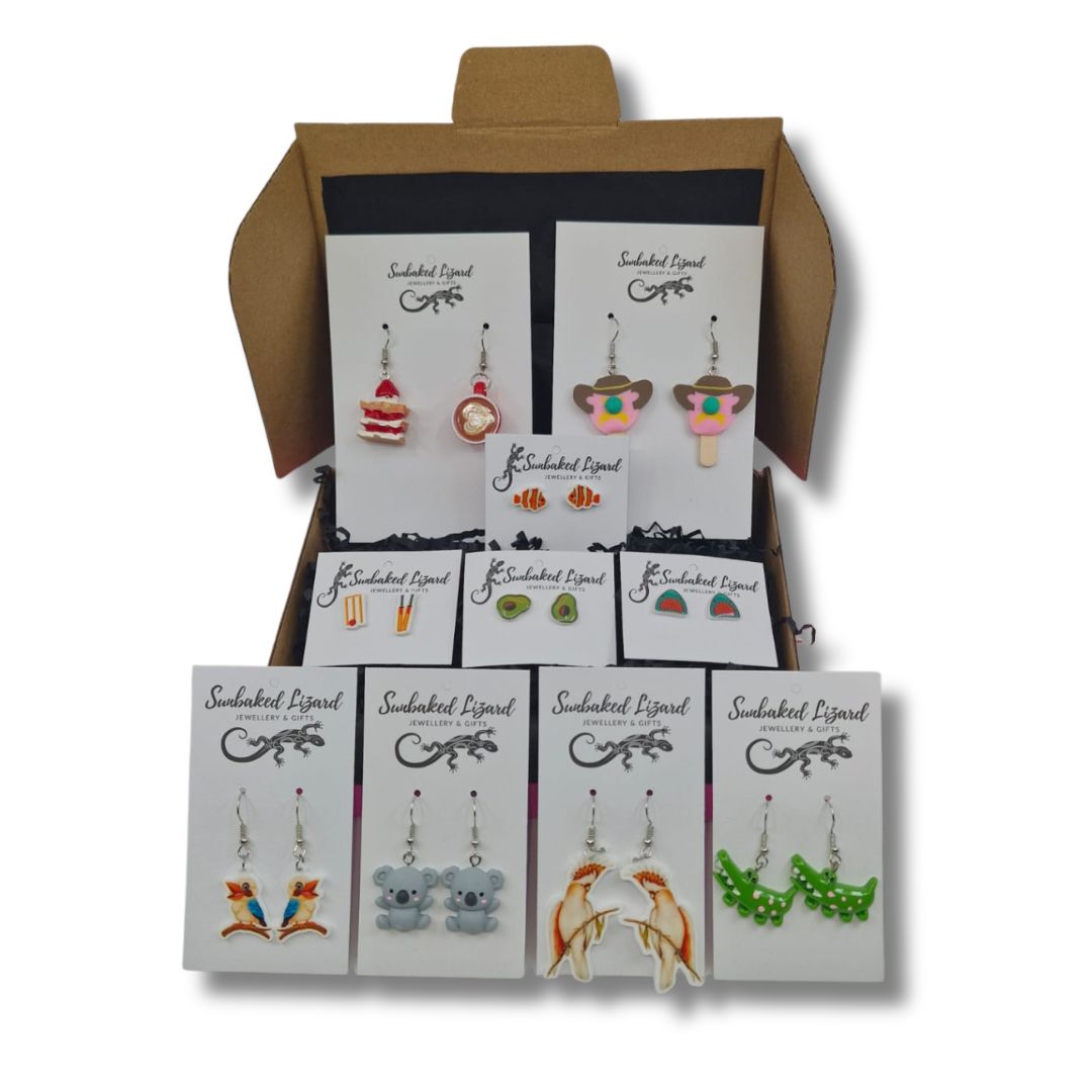Gift Box - Aussie Theme Sunbaked Lizard Jewellery & Gifts