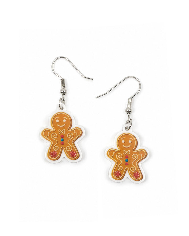 Gingerbread Man Christmas earrings Sunbaked Lizard Jewellery &amp; Gifts