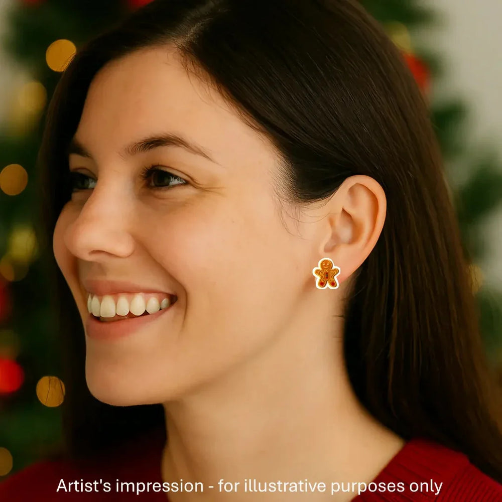 Gingerbread Man Studs Sunbaked Lizard Jewellery & Gifts