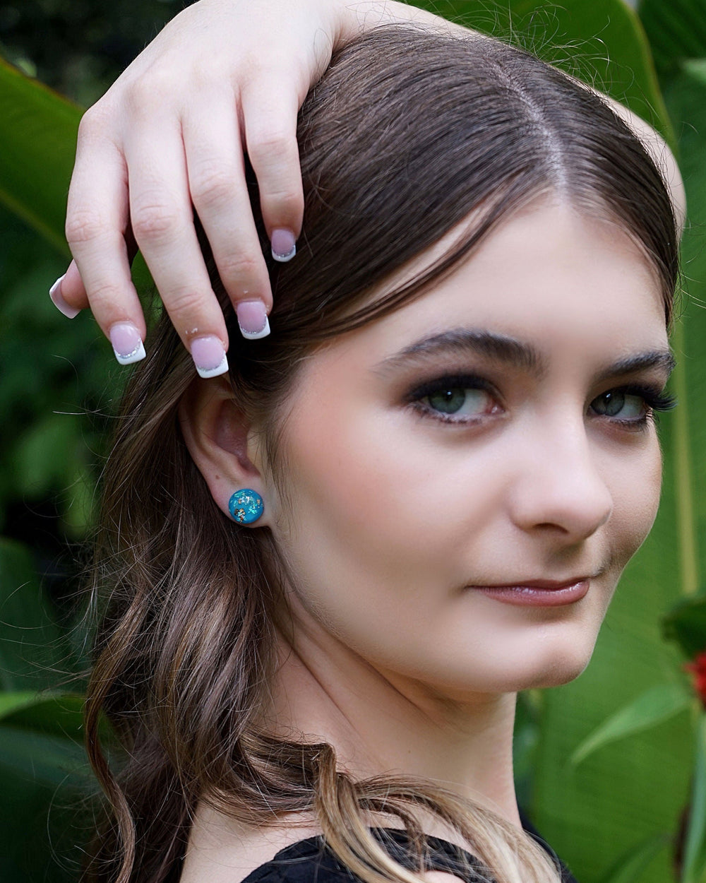 Gold & Opal Fleck Earrings - 6 Colours Sunbaked Lizard Jewellery & Gifts