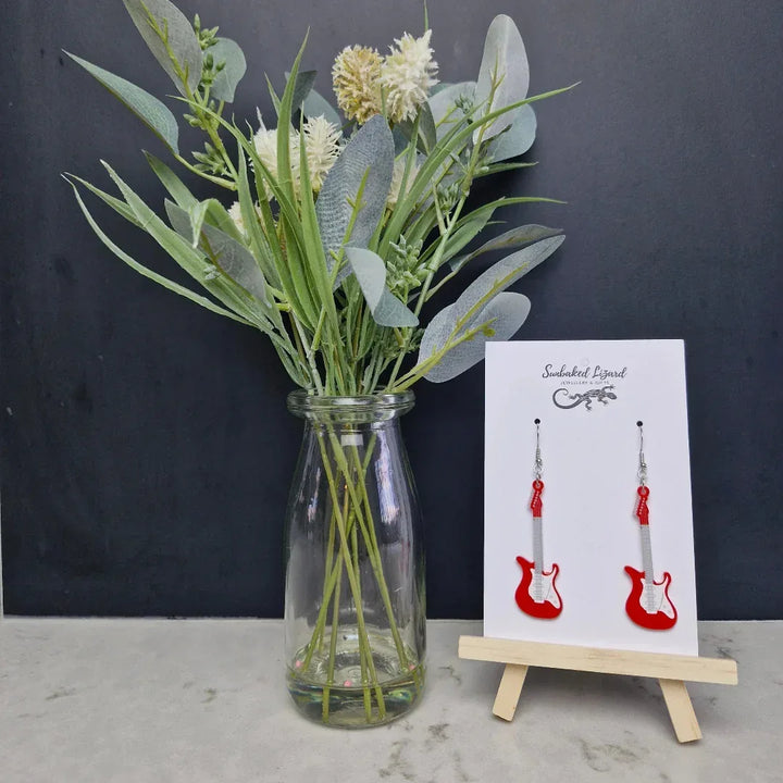 Guitar Earrings Sunbaked Lizard Jewellery &amp; Gifts