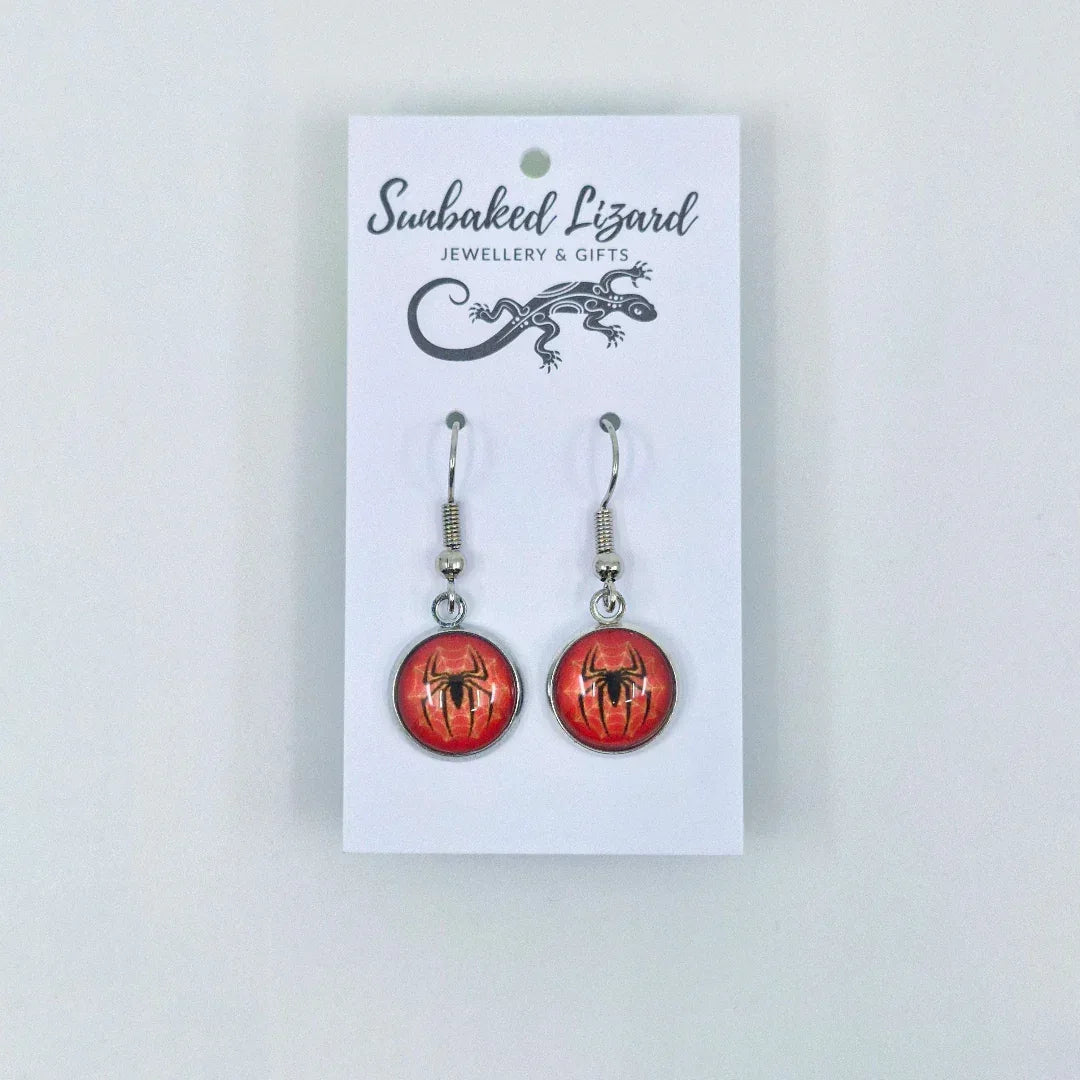 Halloween Spider Drop Earrings – Creepy Cute Jewellery Sunbaked Lizard Jewellery &amp; Gifts
