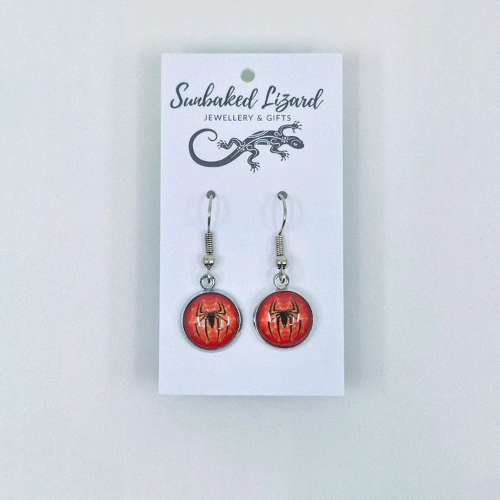 Halloween Spider Drop Earrings – Creepy Cute Jewellery Sunbaked Lizard Jewellery &amp; Gifts