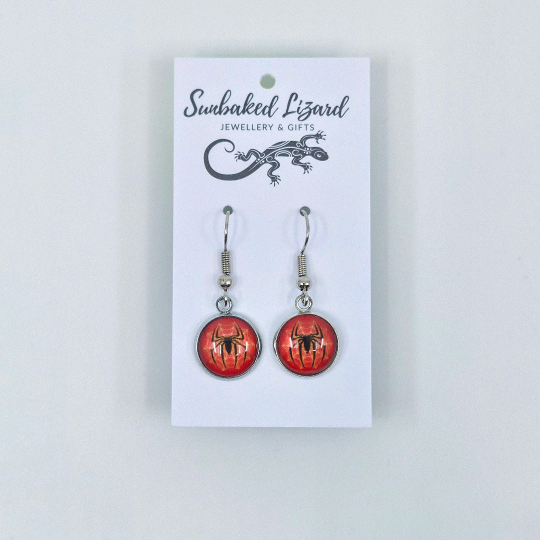 Halloween Spider Drop Earrings – Creepy Cute Jewellery Sunbaked Lizard Jewellery & Gifts