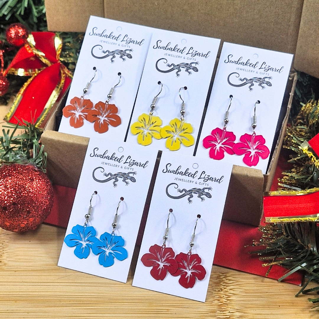 Gift Box - Filigree Hibiscus Drops Sunbaked Lizard Jewellery & Gifts