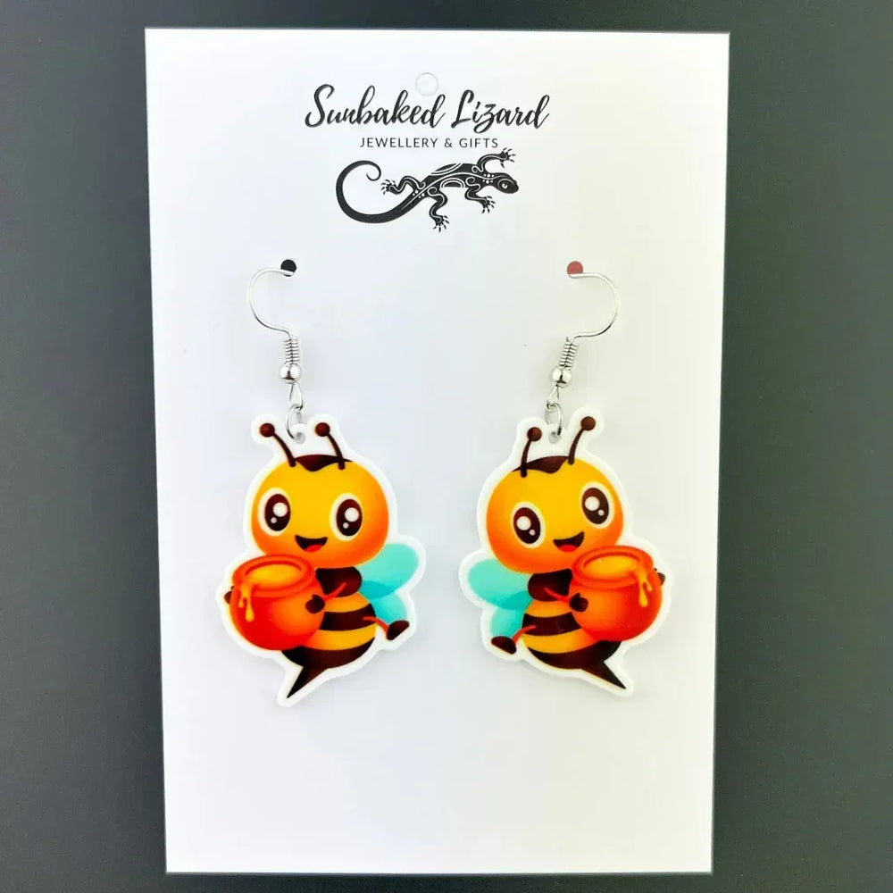 Honey Loving Bee Drops Sunbaked Lizard Jewellery & Gifts
