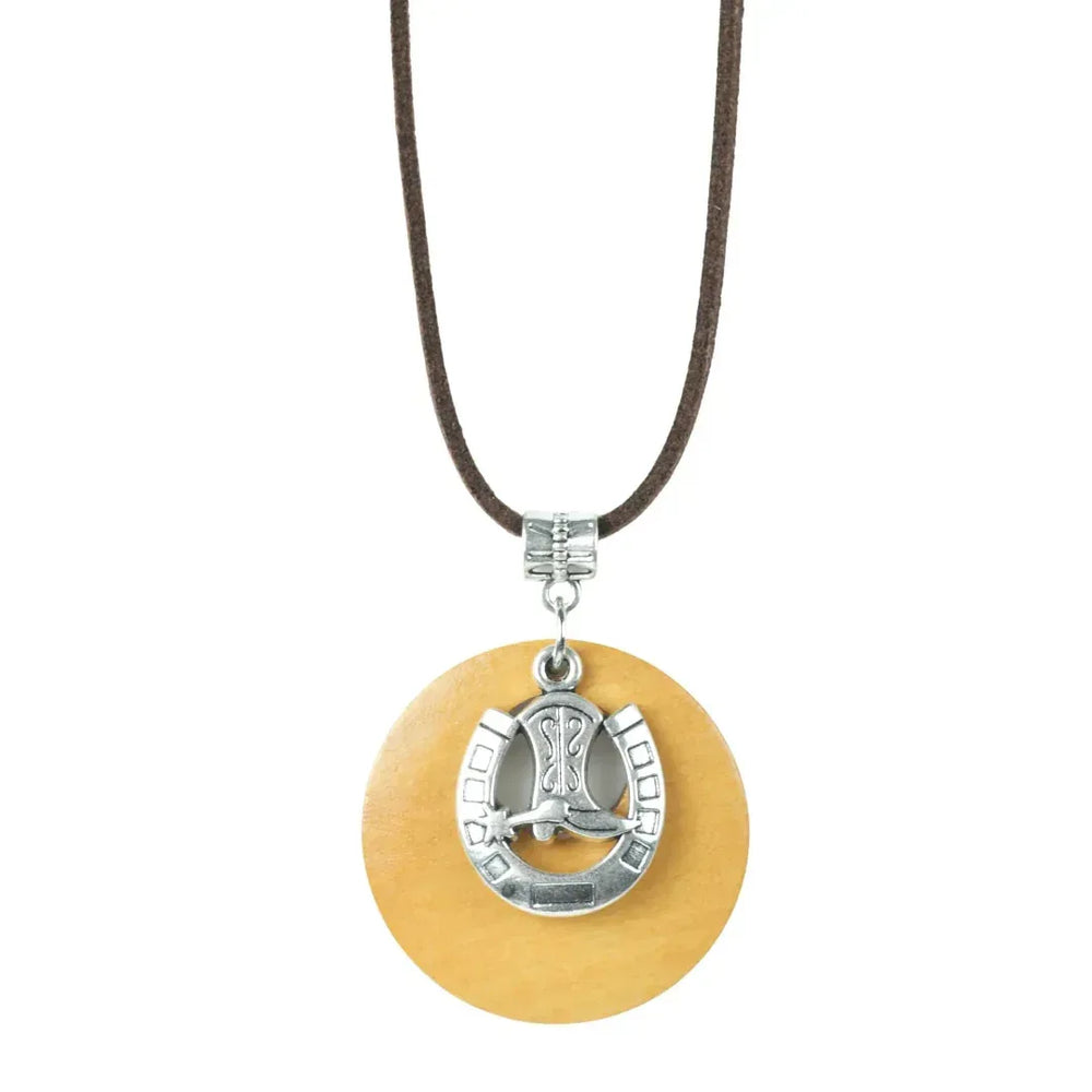 Horse Shoe/Cowboy Boot Charm Necklace - 2 Colours Sunbaked Lizard Jewellery & Gifts