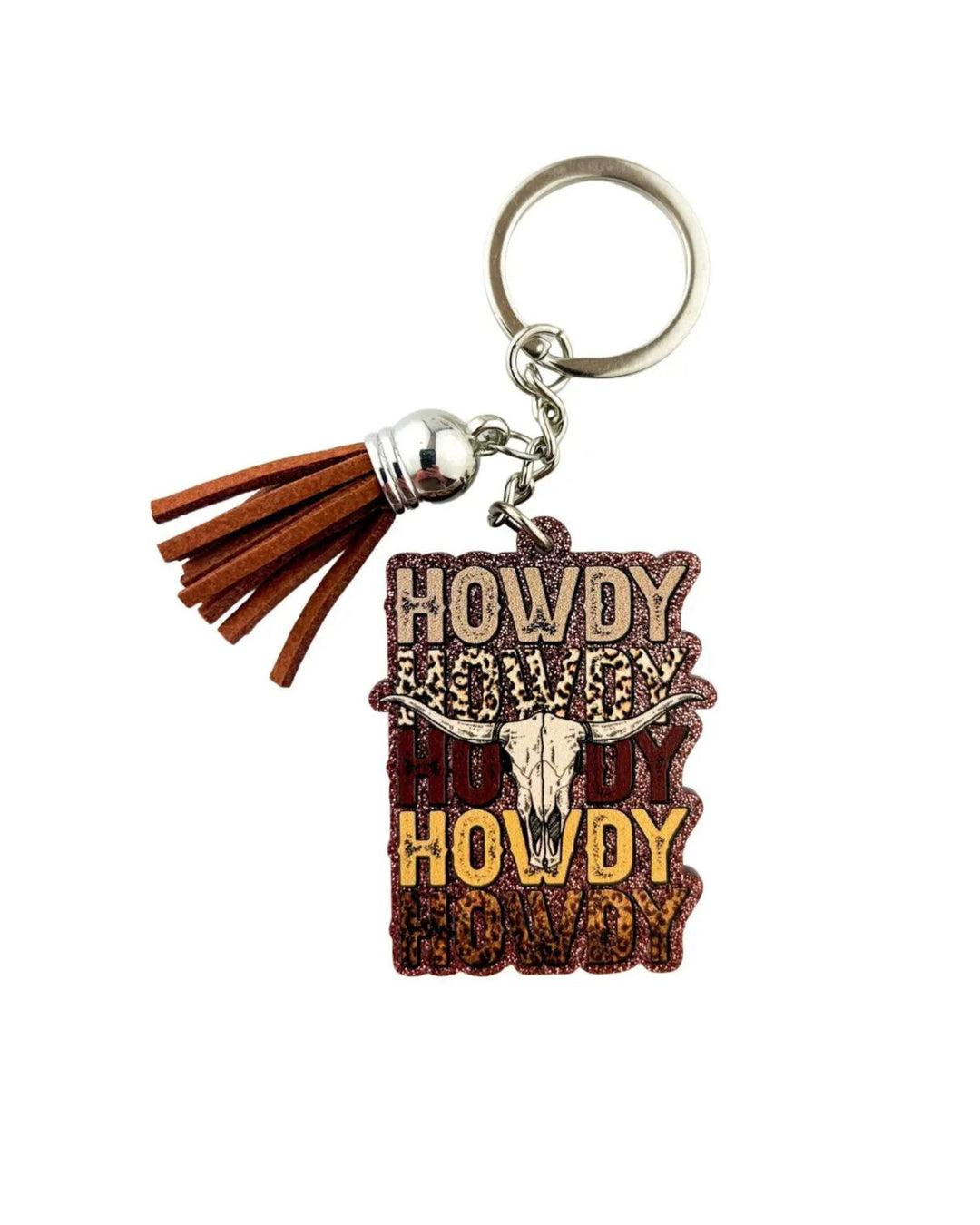 Howdy Bull Skull Keyring Sunbaked Lizard Jewellery & Gifts