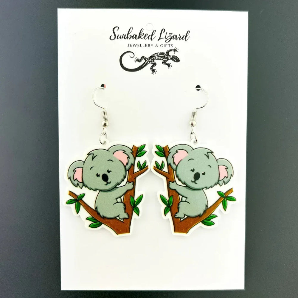 Koala in a Tree Drops Sunbaked Lizard Jewellery & Gifts