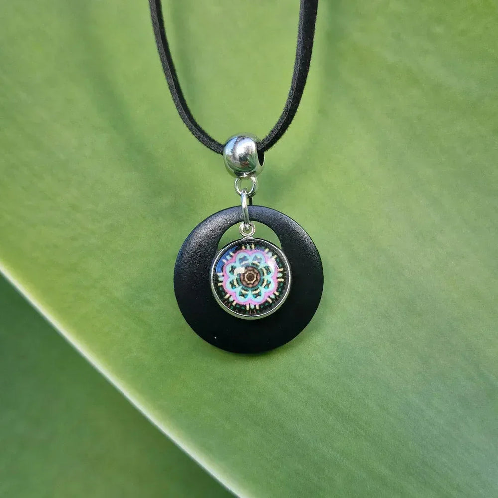 Layered Mandala Pendant Necklace Sunbaked Lizard Jewellery & Gifts