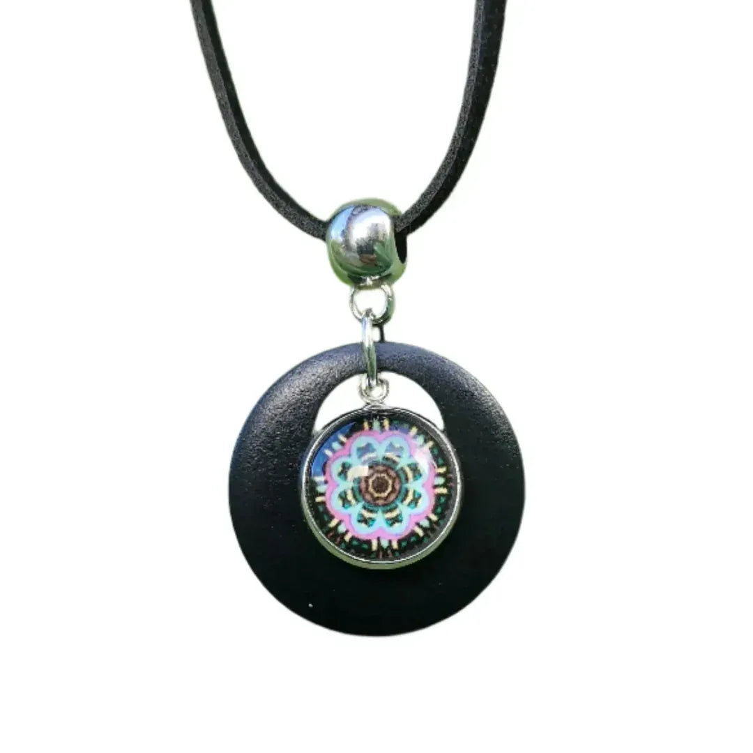 Layered Mandala Pendant Necklace Sunbaked Lizard Jewellery & Gifts