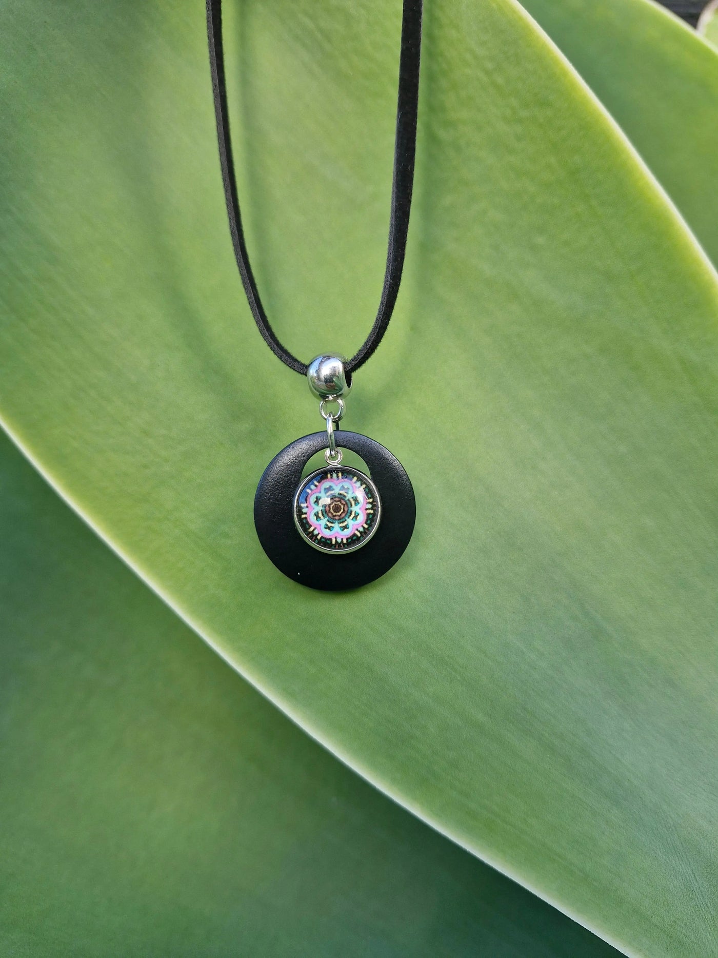 Layered Mandala Pendant Necklace Sunbaked Lizard Jewellery & Gifts