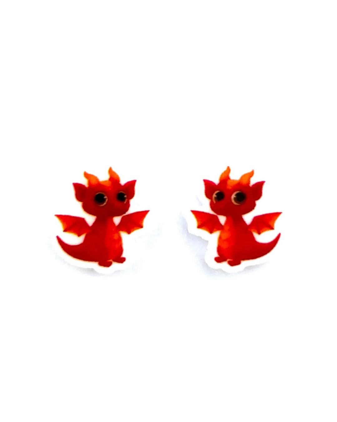 Little Red Dragon Studs Sunbaked Lizard Jewellery & Gifts