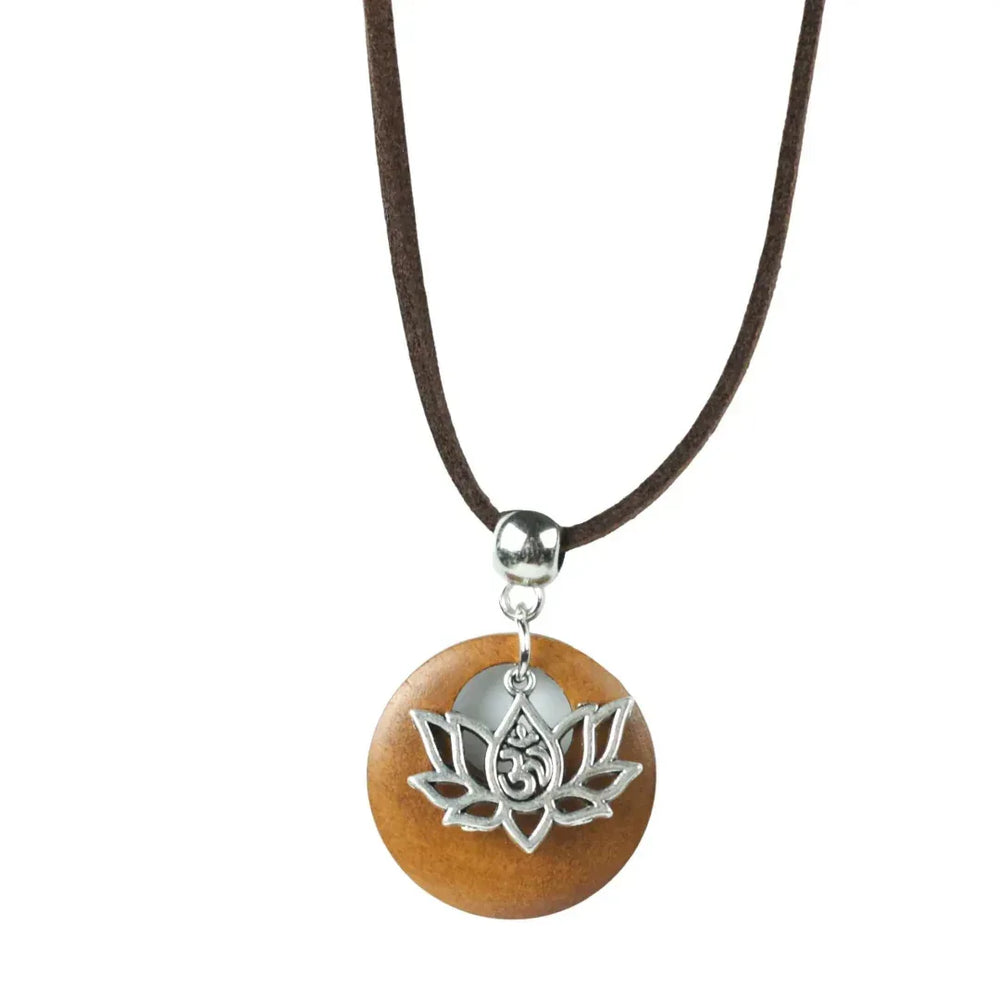Lotus Flower Charm Necklace - 2 Colours Sunbaked Lizard Jewellery & Gifts