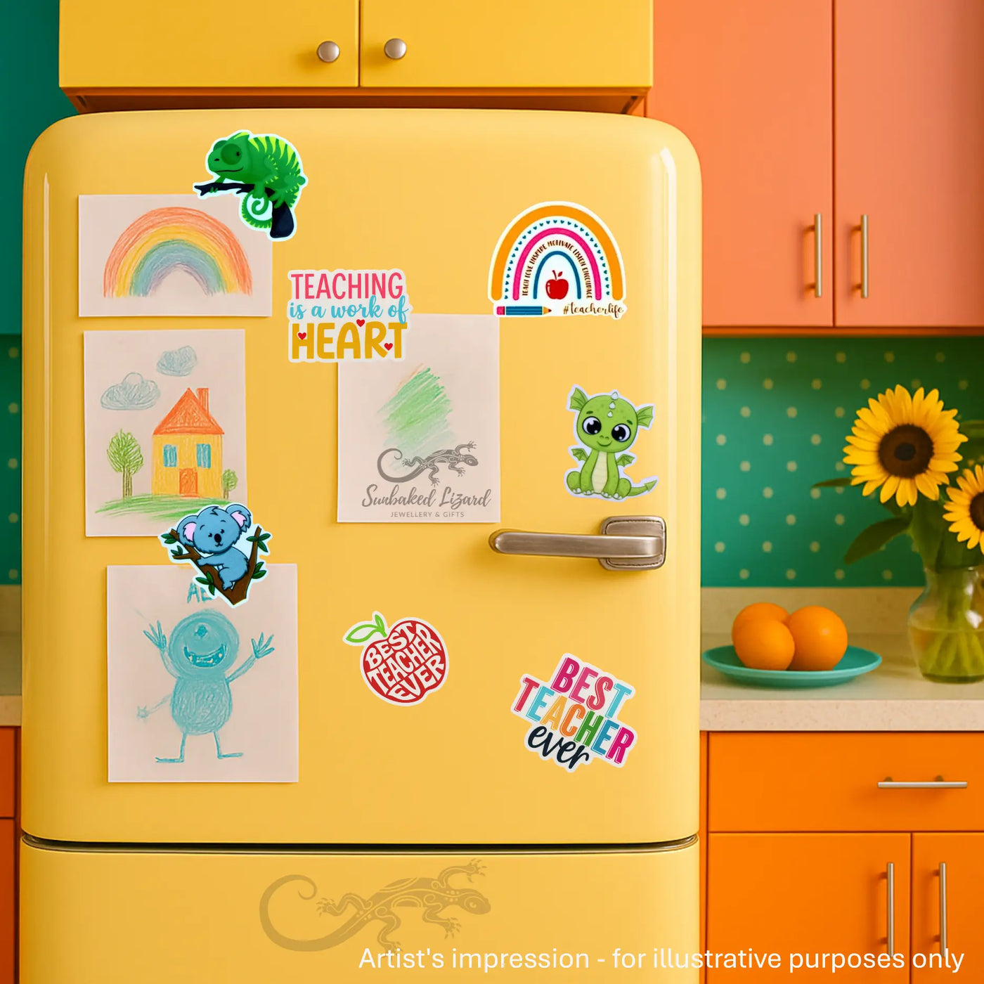 Chameleon Magnet Sunbaked Lizard Jewellery & Gifts