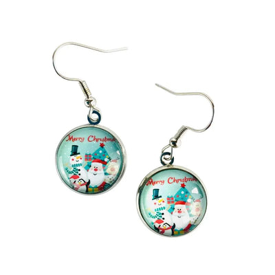 Merry Christmas Snowman Drops Sunbaked Lizard Jewellery & Gifts