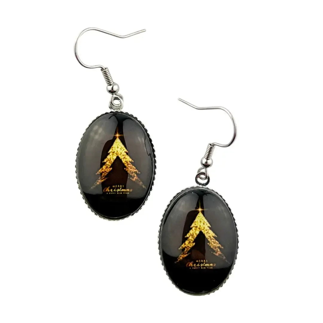 Merry Christmas Tree Drops Sunbaked Lizard Jewellery & Gifts