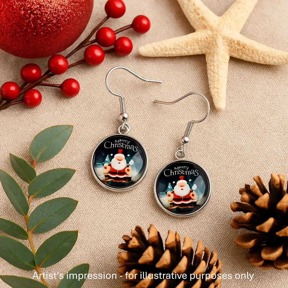 Merry Christmas in Starry Night Dangles Sunbaked Lizard Jewellery & Gifts