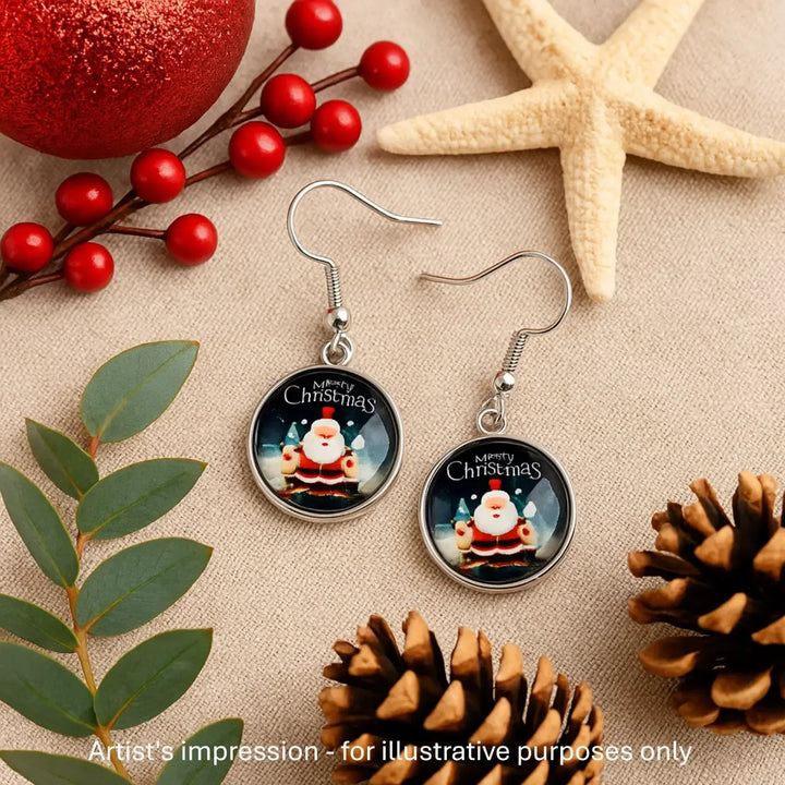 Merry Christmas in Starry Night Dangles Sunbaked Lizard Jewellery &amp; Gifts