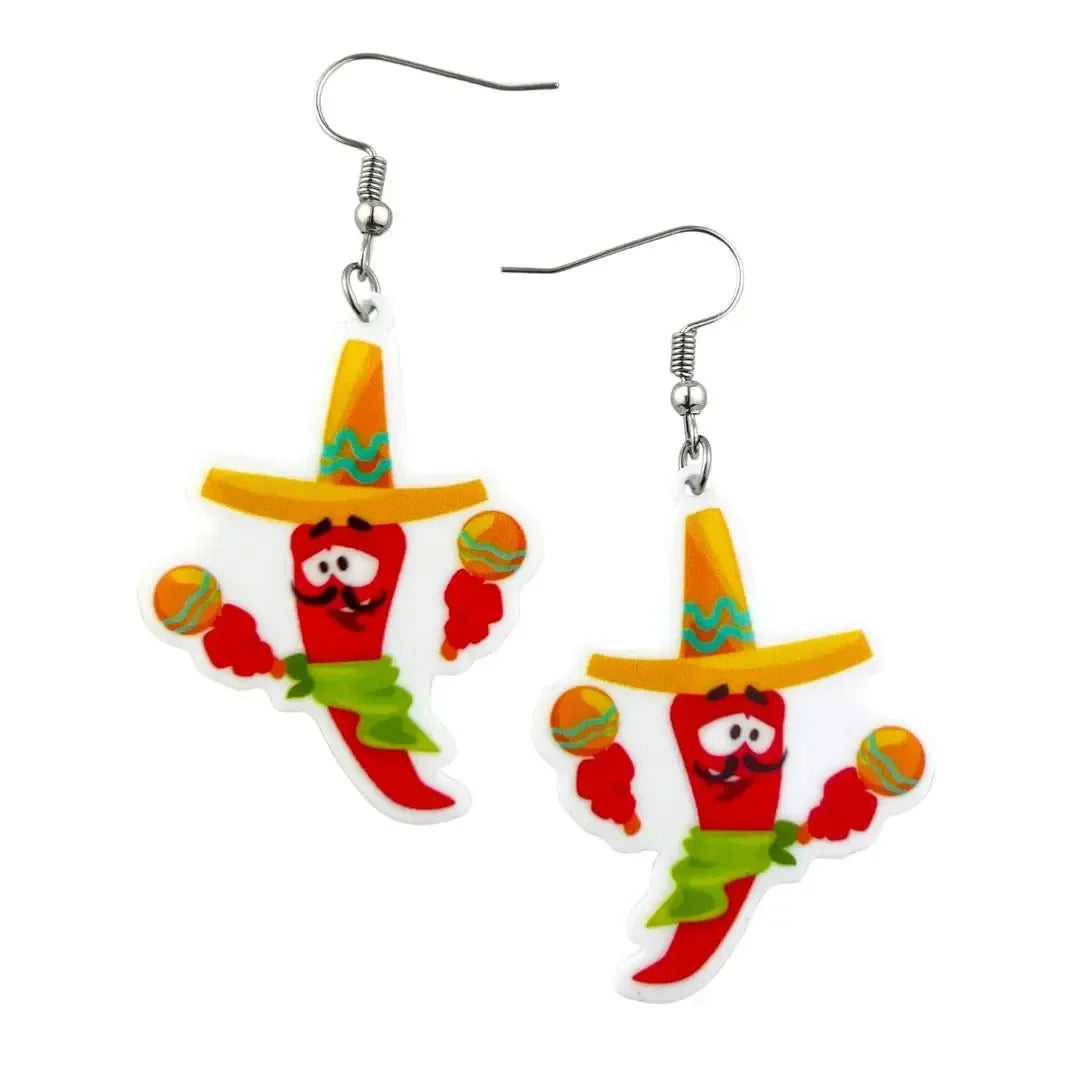 Mexican Dancing Chilli Drops Sunbaked Lizard Jewellery & Gifts