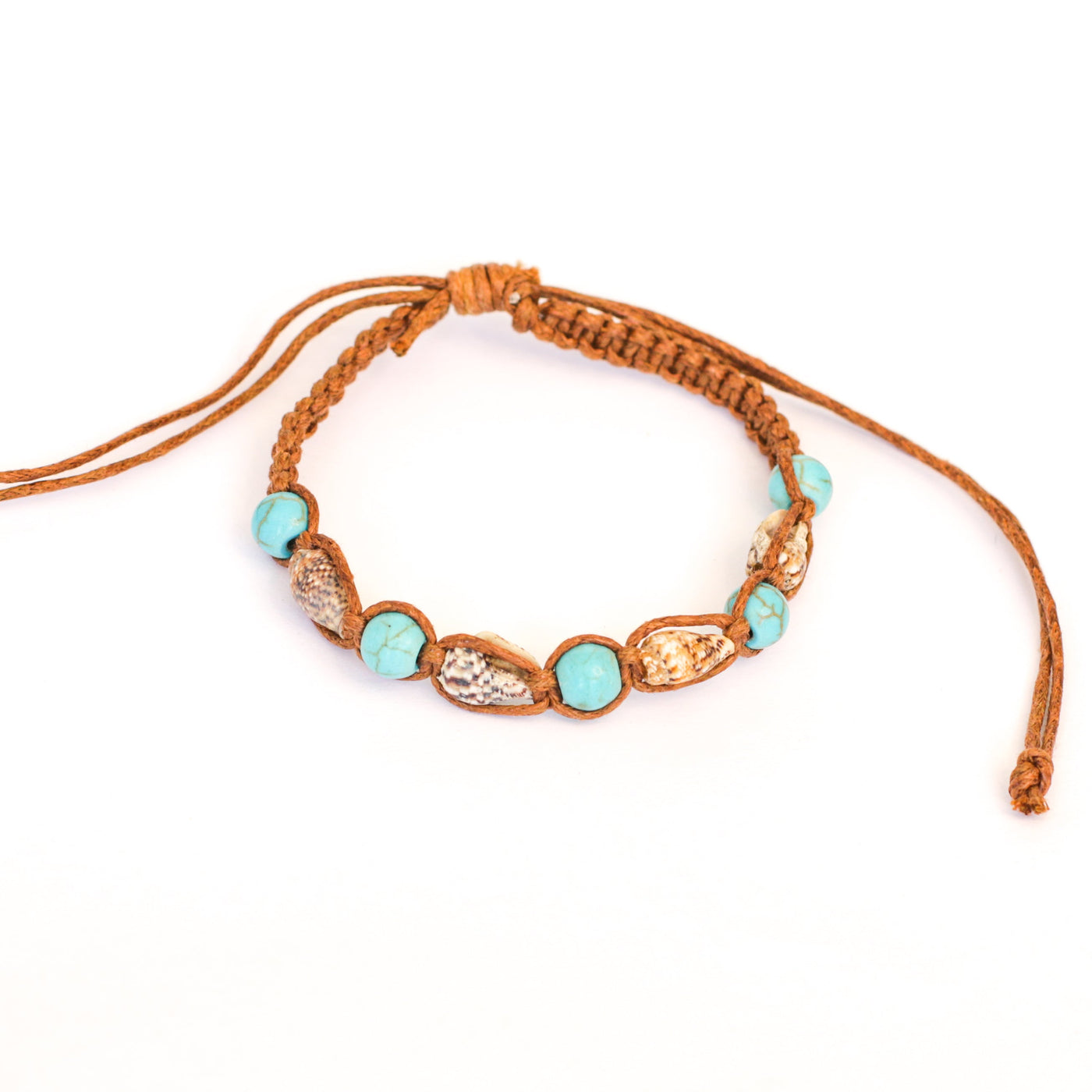 Natural Shell and Turquoise Beaded Bracelet- 3 Colours