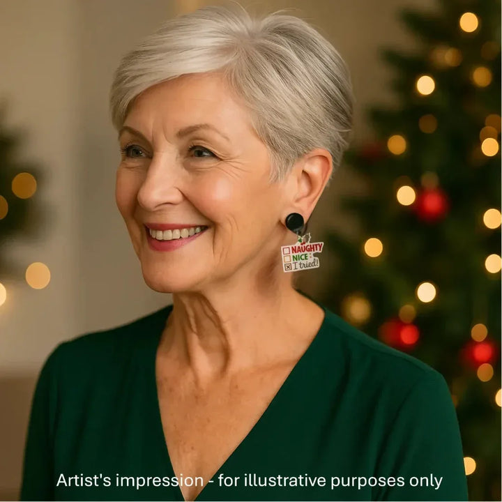 Naughty And Nice List Drop Earrings Sunbaked Lizard Jewellery &amp; Gifts