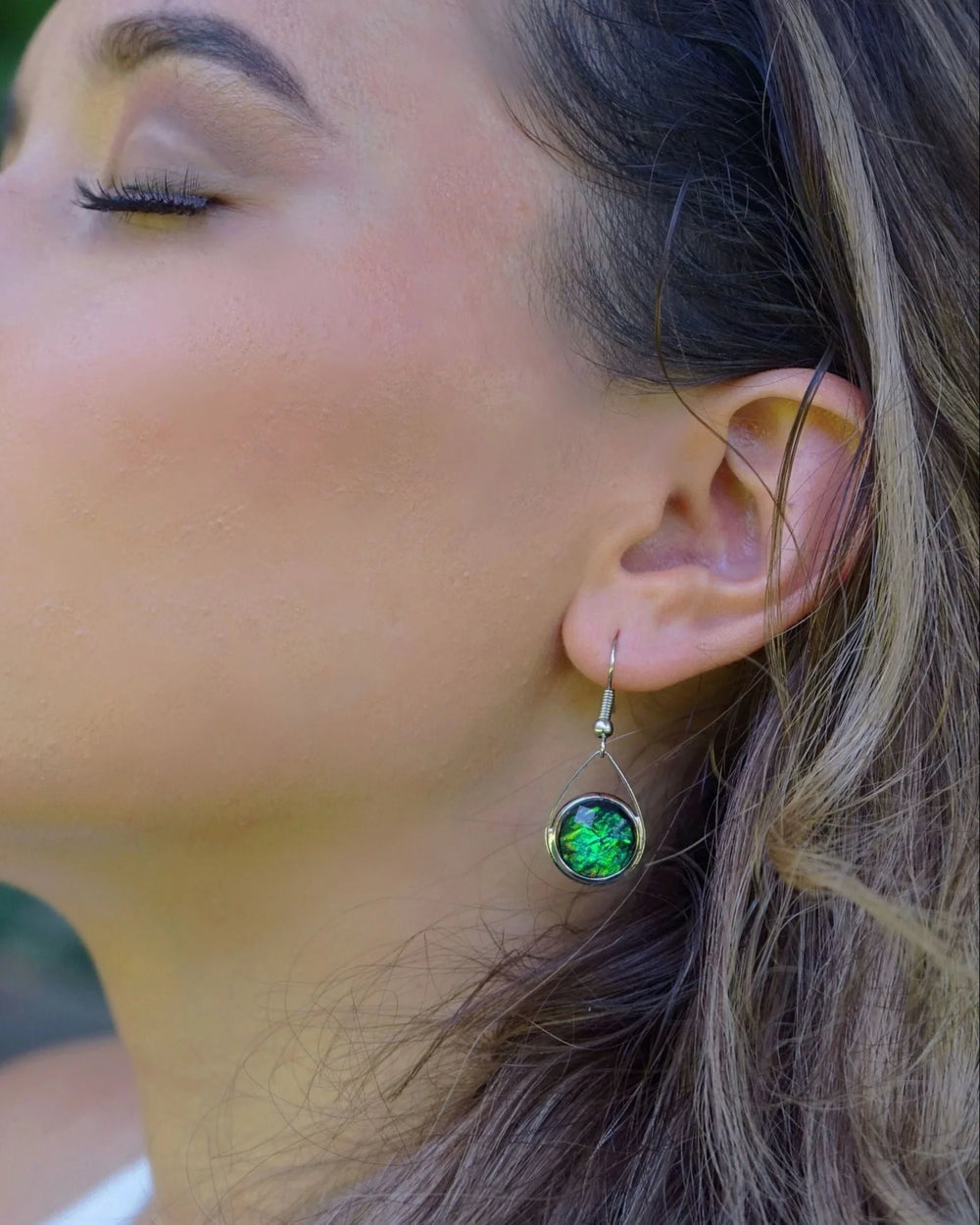 Opal Look Teardrop Drops - 6 Colours Sunbaked Lizard Jewellery & Gifts