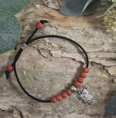 Owl Charm Bracelet Sunbaked Lizard Jewellery & Gifts