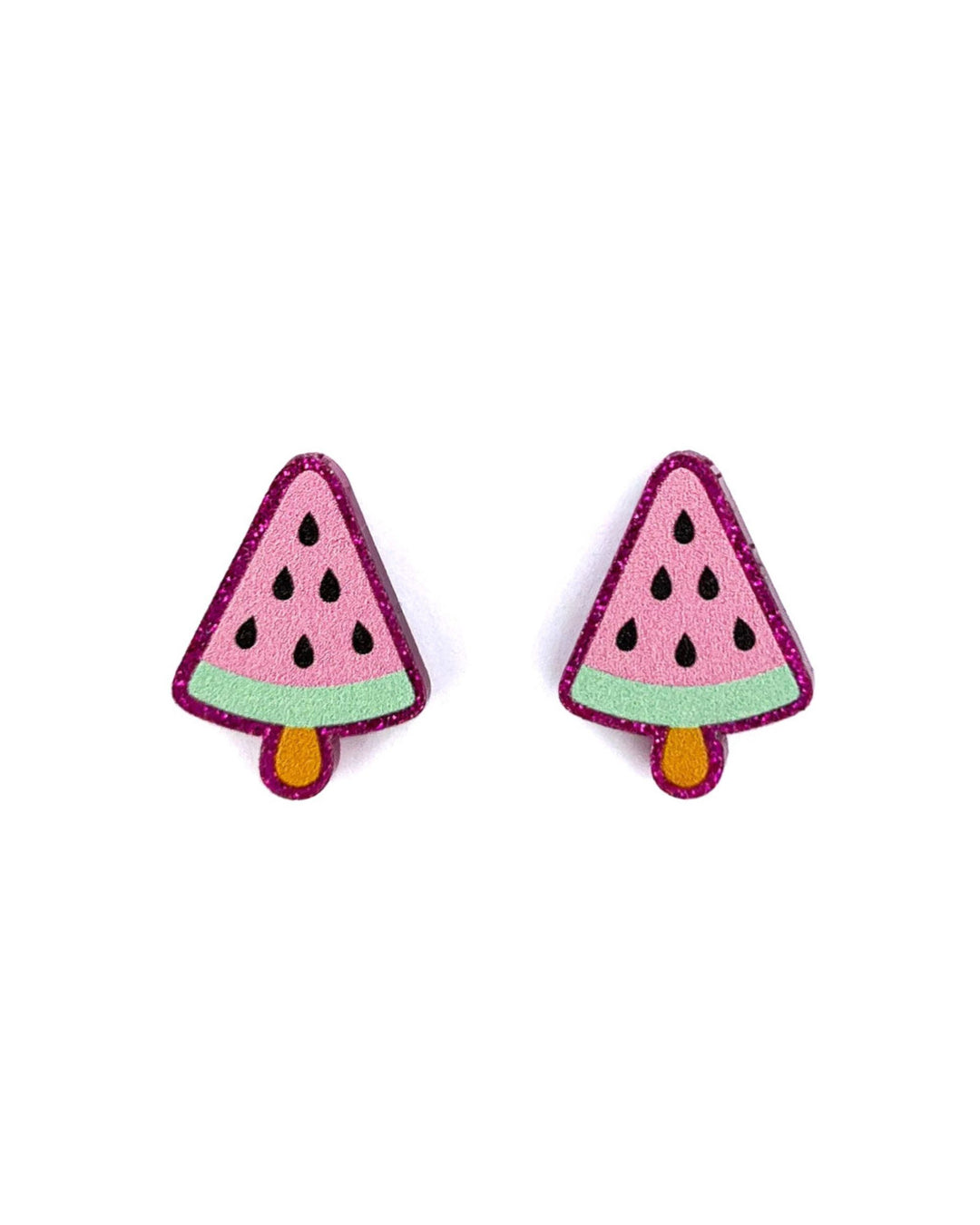 Pink Watermelon Stud Earrings Sunbaked Lizard Jewellery & Gifts