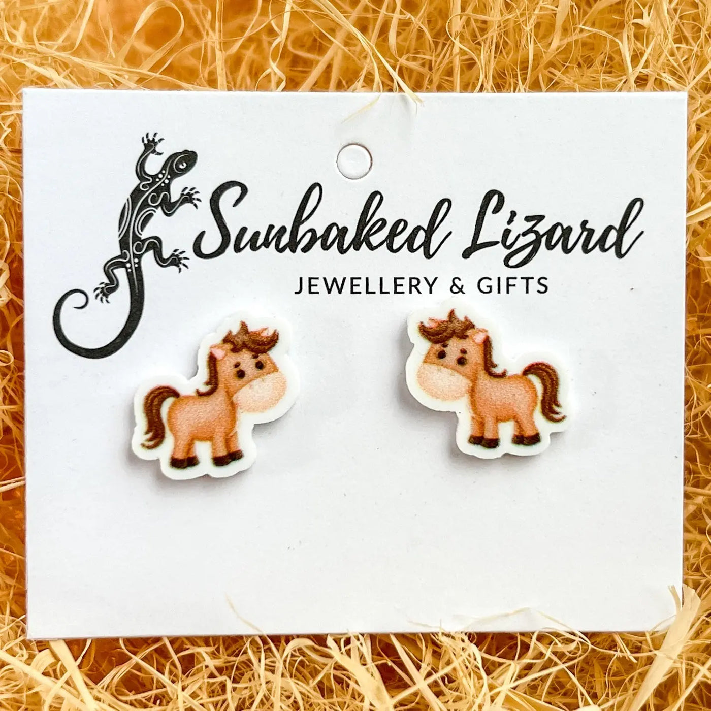 Prue the Pony Stud Earrings