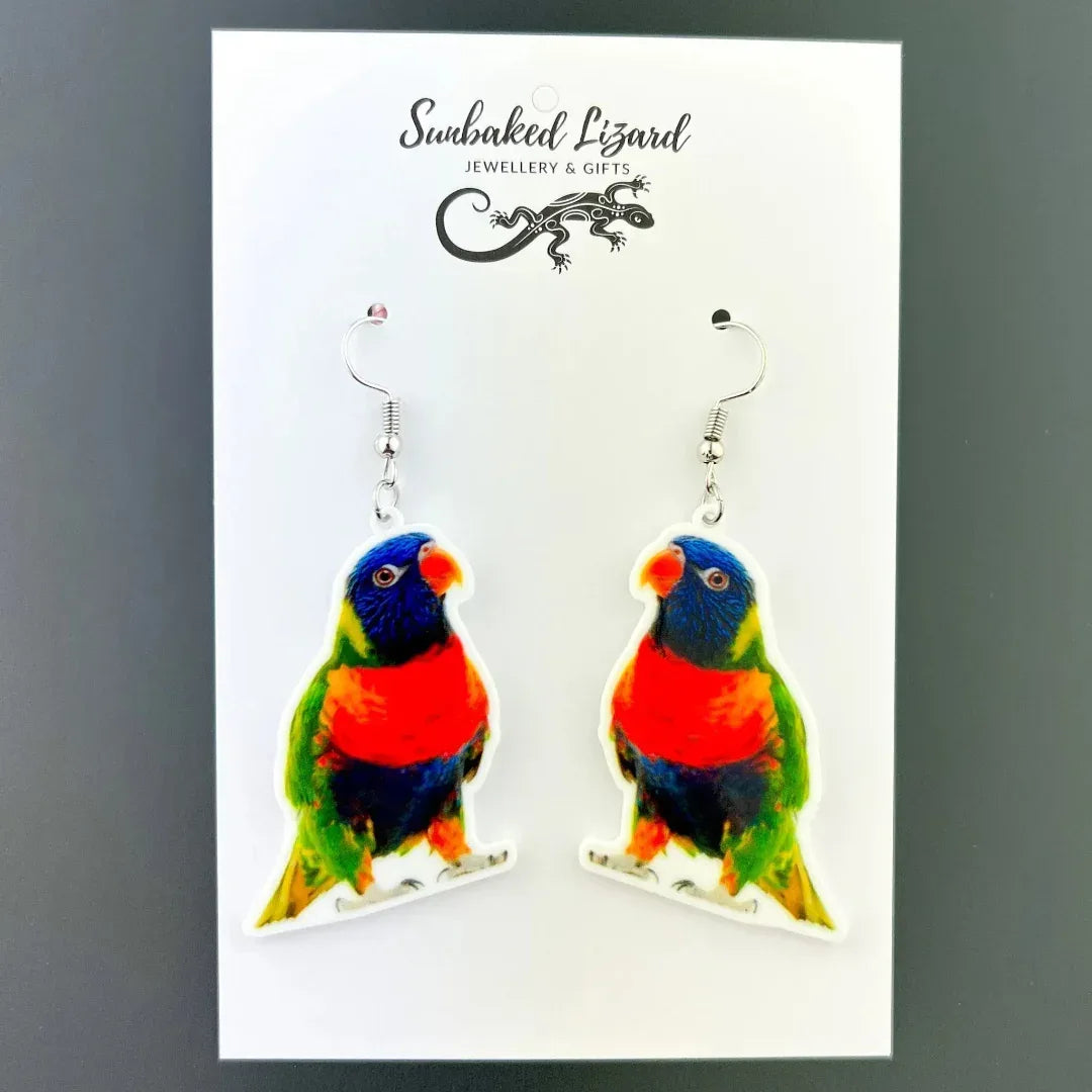 Rainbow Lorikeet Drops Sunbaked Lizard Jewellery &amp; Gifts