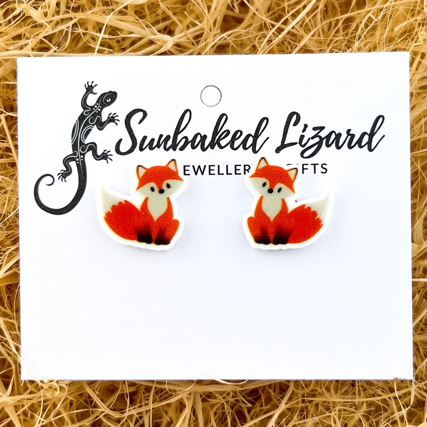 Red Fox Studs Sunbaked Lizard Jewellery & Gifts
