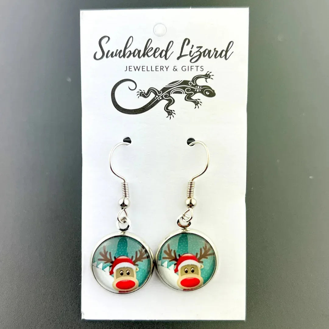 Reindeer Drop Earrings Sunbaked Lizard Jewellery &amp; Gifts