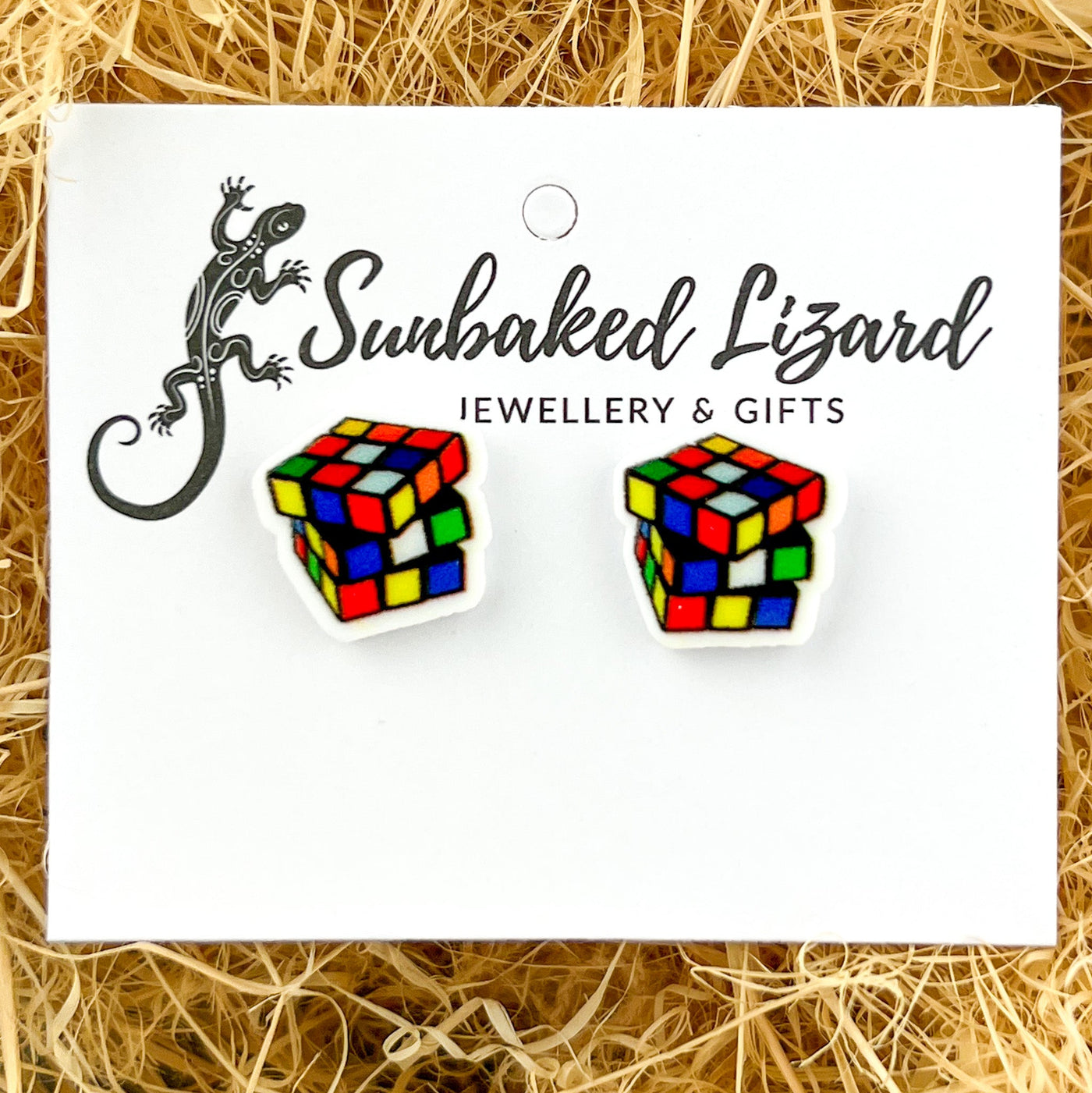 Rubiks Cube Earrings