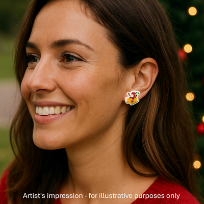Santa and His Sleigh Studs Sunbaked Lizard Jewellery & Gifts