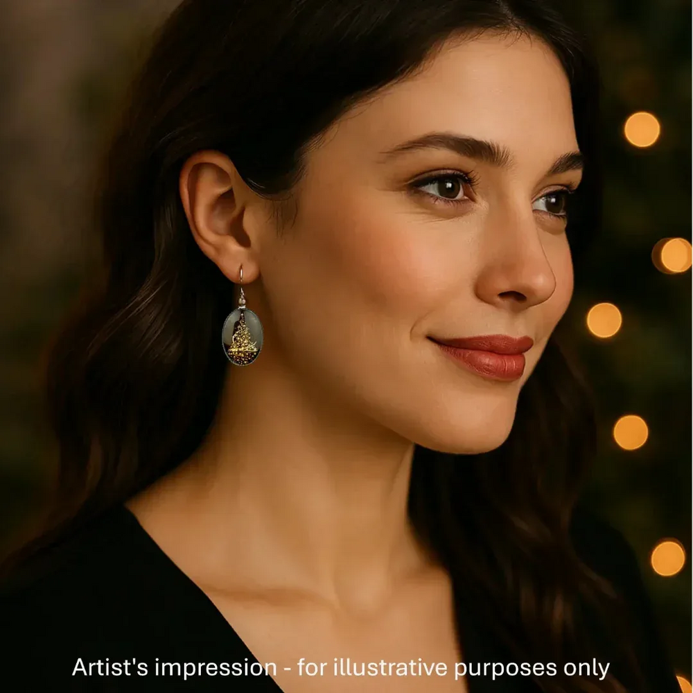 Shimmering Christmas Tree Drops Sunbaked Lizard Jewellery & Gifts