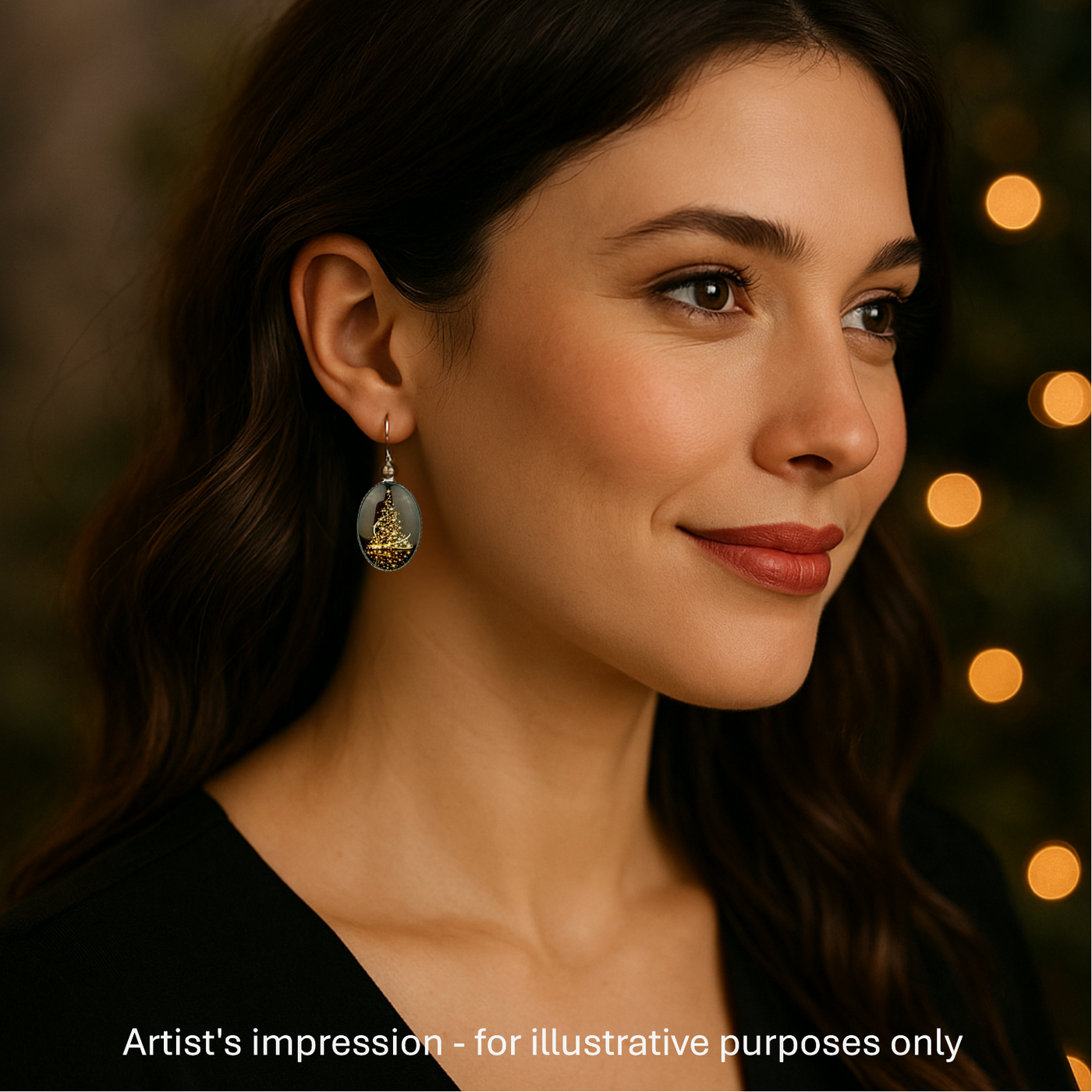 Shimmering Christmas Tree Drops Sunbaked Lizard Jewellery & Gifts