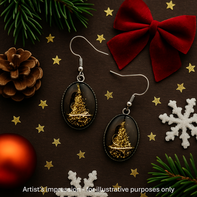 Shimmering Christmas Tree Drops Sunbaked Lizard Jewellery & Gifts