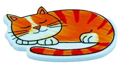 Sleeping Ginger Cat Brooch